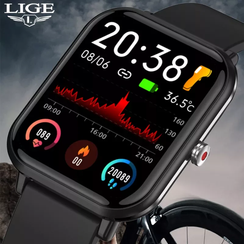 

2022 New Ladies Full touch Screen Sports Fitness watch IP67 waterproof Bluetooth Smartwatch Men