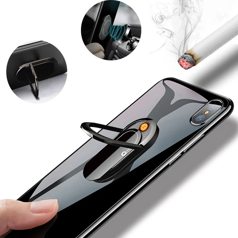 Drop shipping Creative USB cigarette lighter mobile phone holder car holder lighter multifunctional cigarette lighter