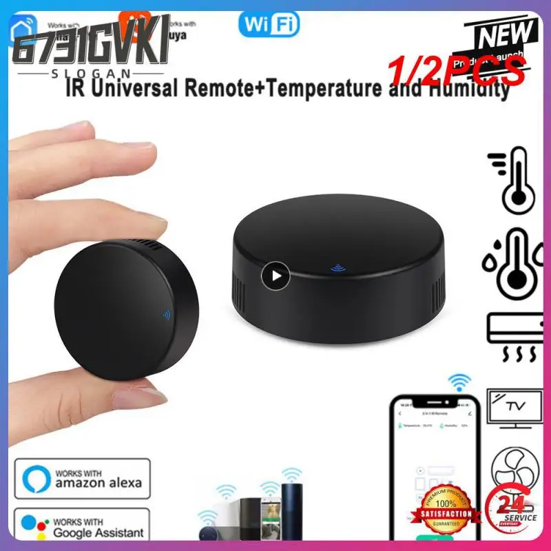 

Умный датчик влажности и температуры Tuya с Wi-Fi, Термометр-Гигрометр с ЖК-дисплеем, работает с приложением Smart Life Alexa Google No, 1/2 шт.