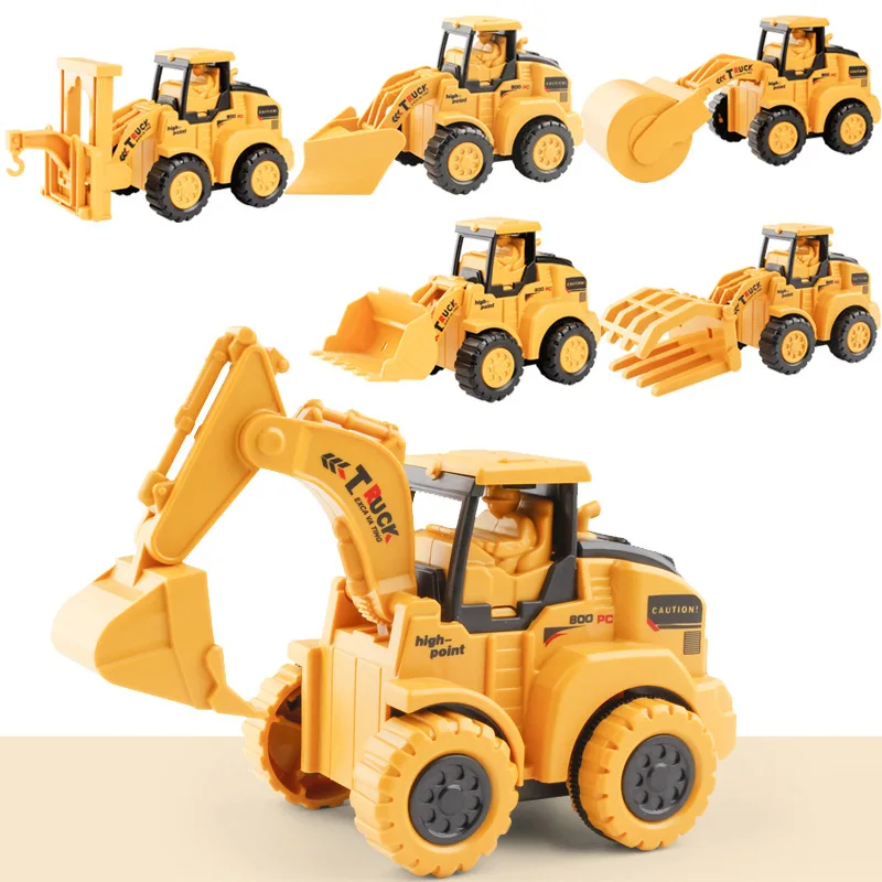 

Children's push engineering vehicle simulation mini inertia push earth excavator car children's toys