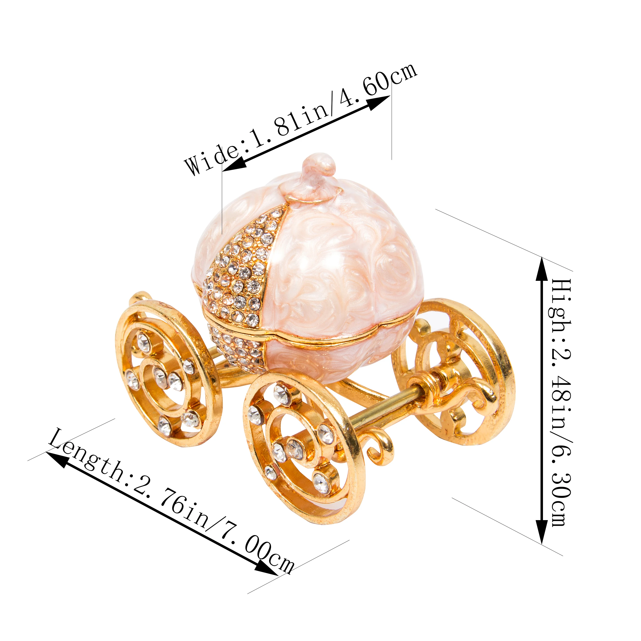 

QIFU Romantic Elegant Pumpkin Carriage Gifts for Wedding Decor