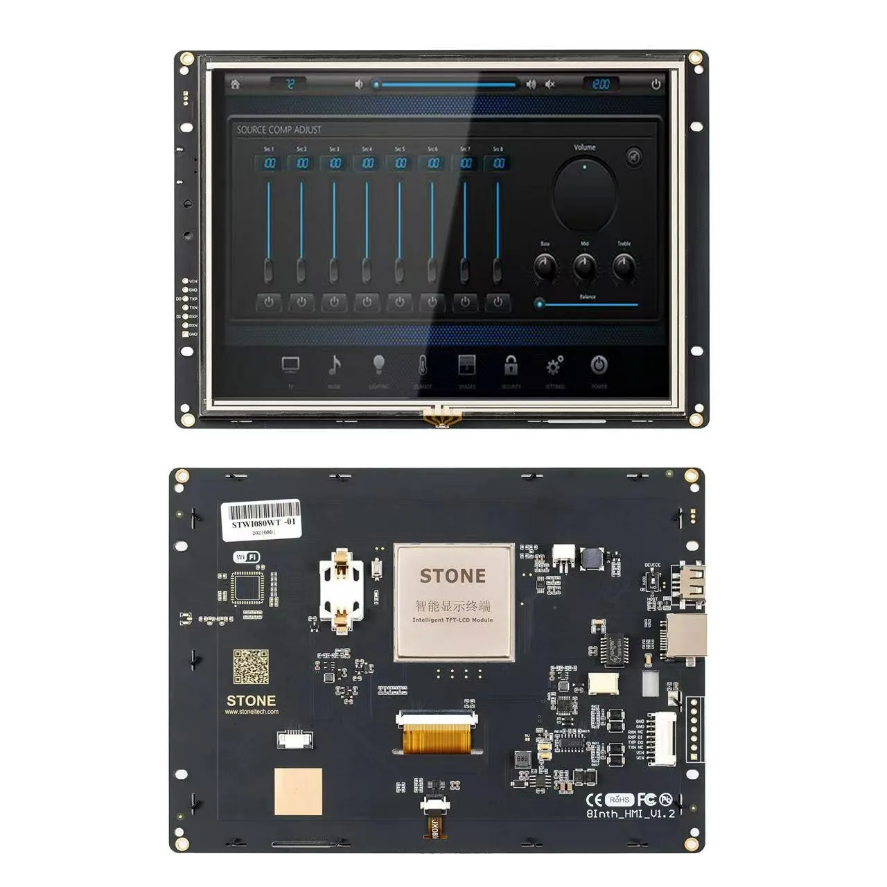 Industry TFT LCD panel with touch screen & programme 8 inch