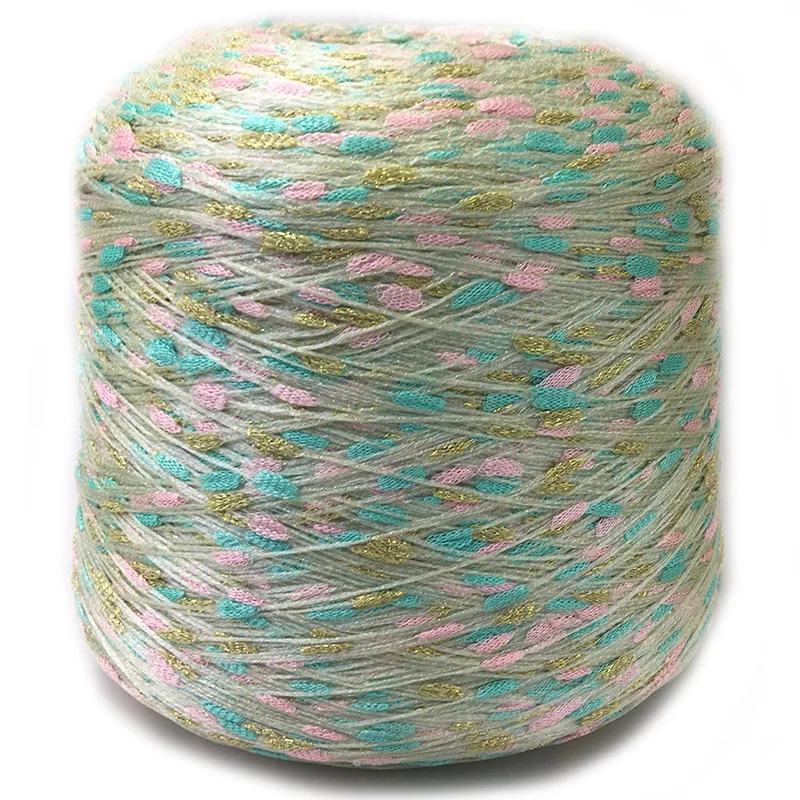 

Knitting Yarn 50g /ball Water Drops Style Fine Gold Silver Yarn With Wool DIY For Knitting Wool Sweater Scarf Hat Crochet Thread