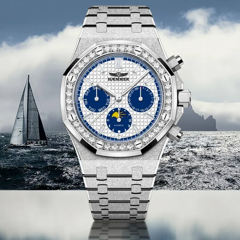 Мужские наручные часы из нержавеющей стали Haemmers цвет золотой/черный