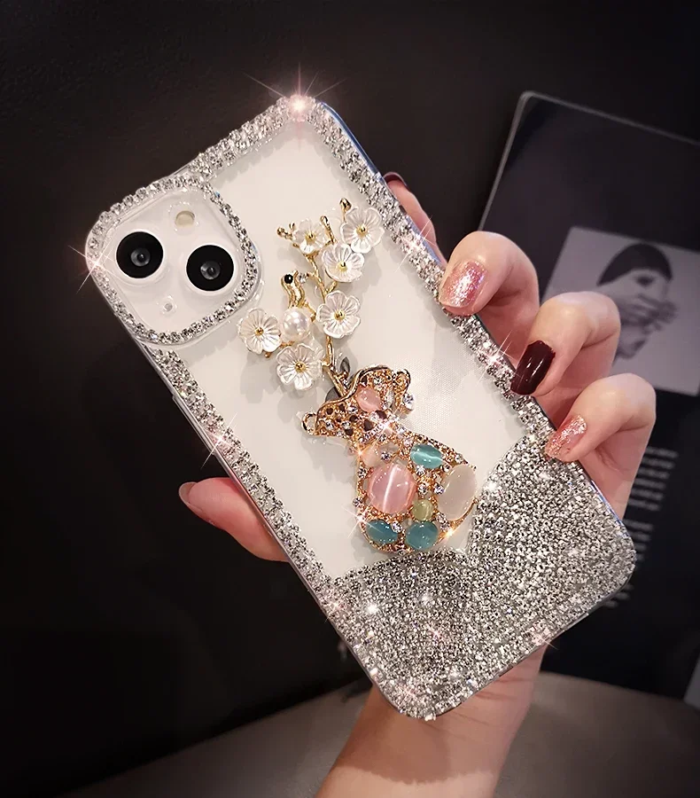 Роскошный цветной бриллиантовый блестящий чехол для телефона Samsung S24 S10 S20 S21 FE S22