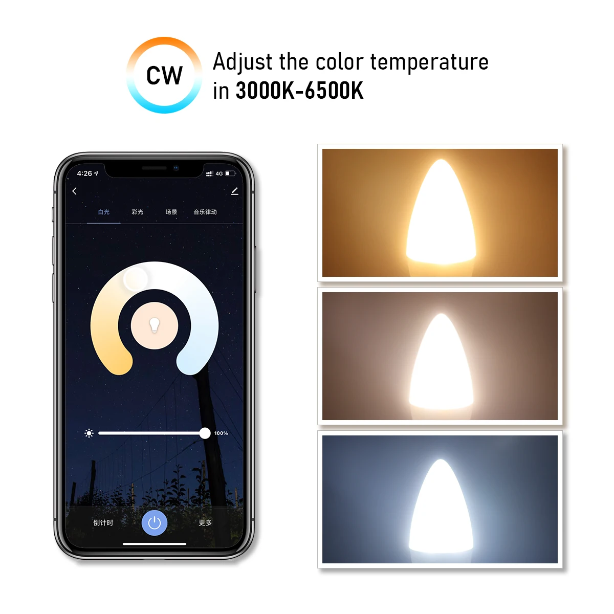LED Bulb WIFI bluetooth Smart RGB Dimmable Lamp RGBCW Lights IR Remote or Tuya Wifi Control Work With Alexa Google Home |
