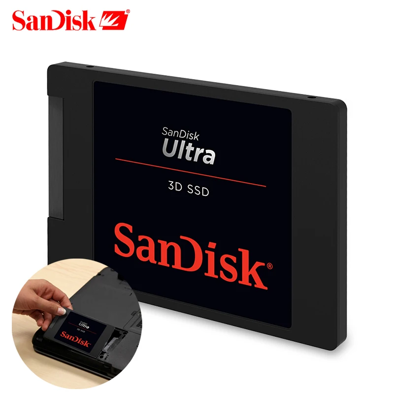 Sandisk SSD Твердотельный диск Ultra 3D Внутренний 4 ТБ 1 2 SATA III Жесткий 500 ГБ 560 МБ/с Для