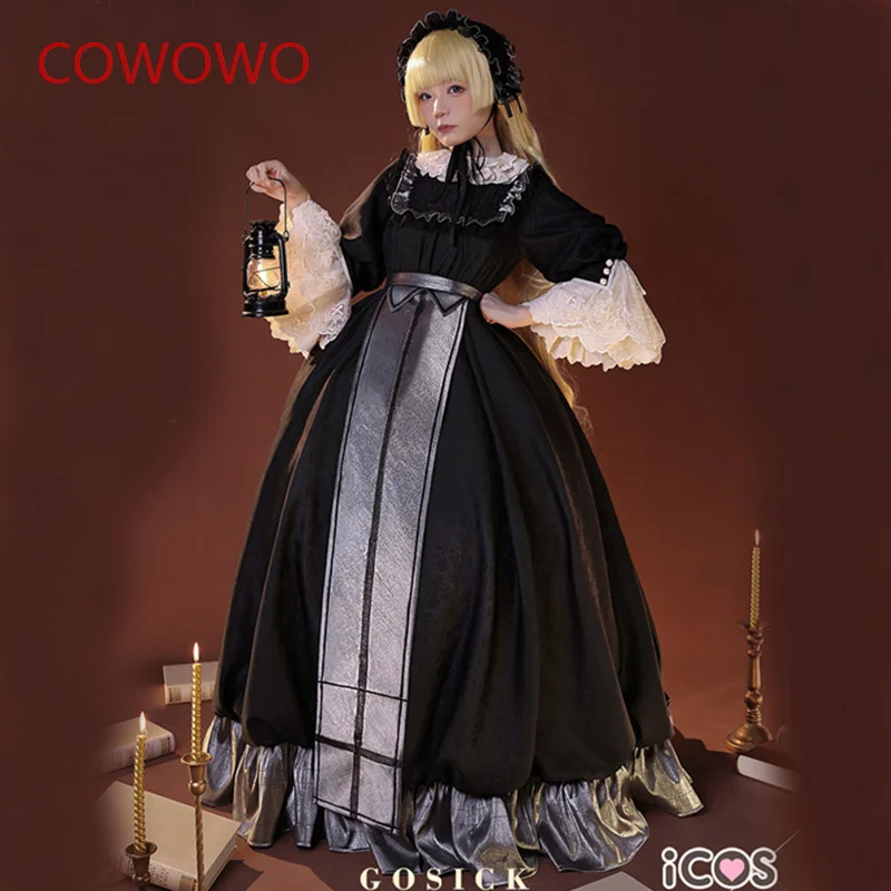 

COWOWO Anime GOSICK Victorique De Blois Cosplay Costume Dolls Gothic Lolita Dress Halloween Uniform Women Victorian Dress Party