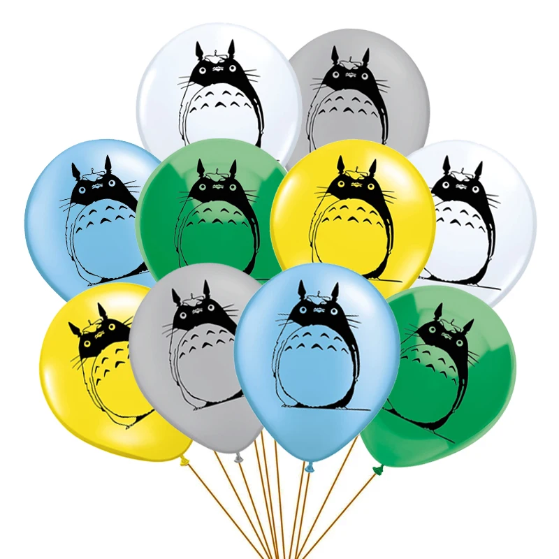 10pcs/lot TOTORO Latex Ballons Miyazaki Hayao Happy Birthday Party Decoration Balloon Kids Toy Balls Animals Cat Pet Globos - купить по