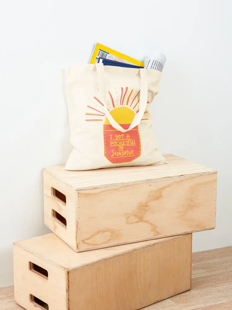 Pocketful of Sunshine Tote Bag сумка для покупок с логотипом холщовая на заказ