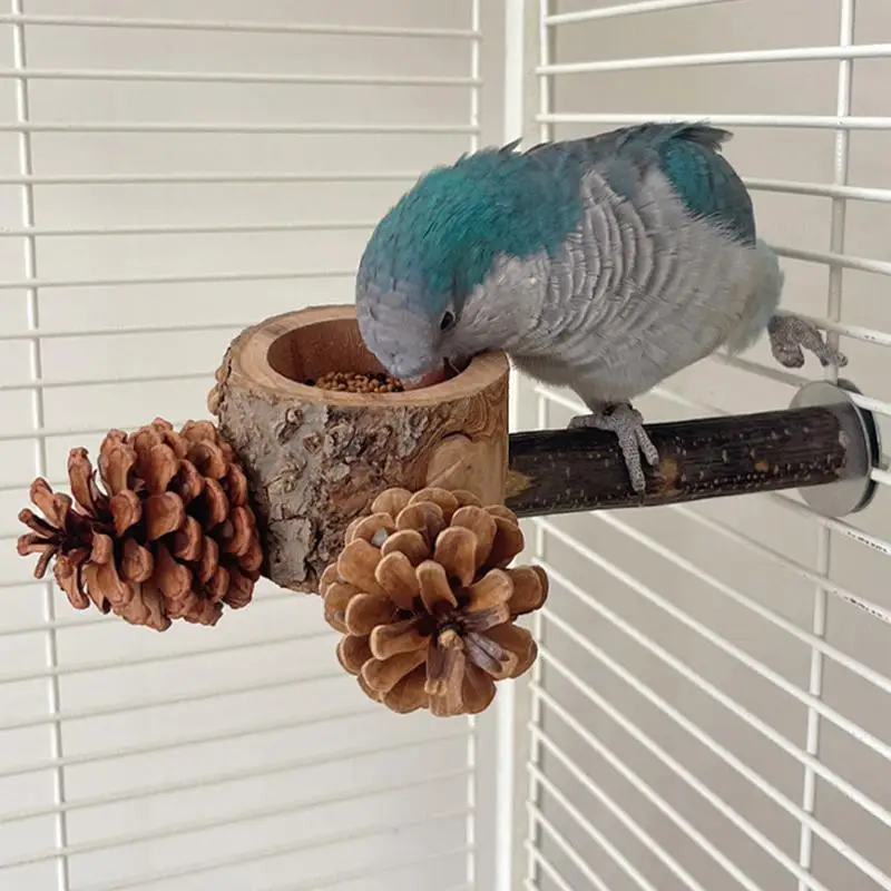 Птичий окунь с миской клетка кормушка для попугаев миска еды воды корелла конусы