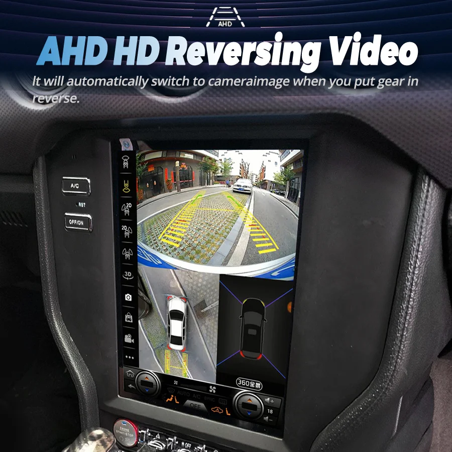 Автомагнитола 10 4 дюймов Android 13 автомобильный Carplay стерео экран Tesla для Ford Mustang