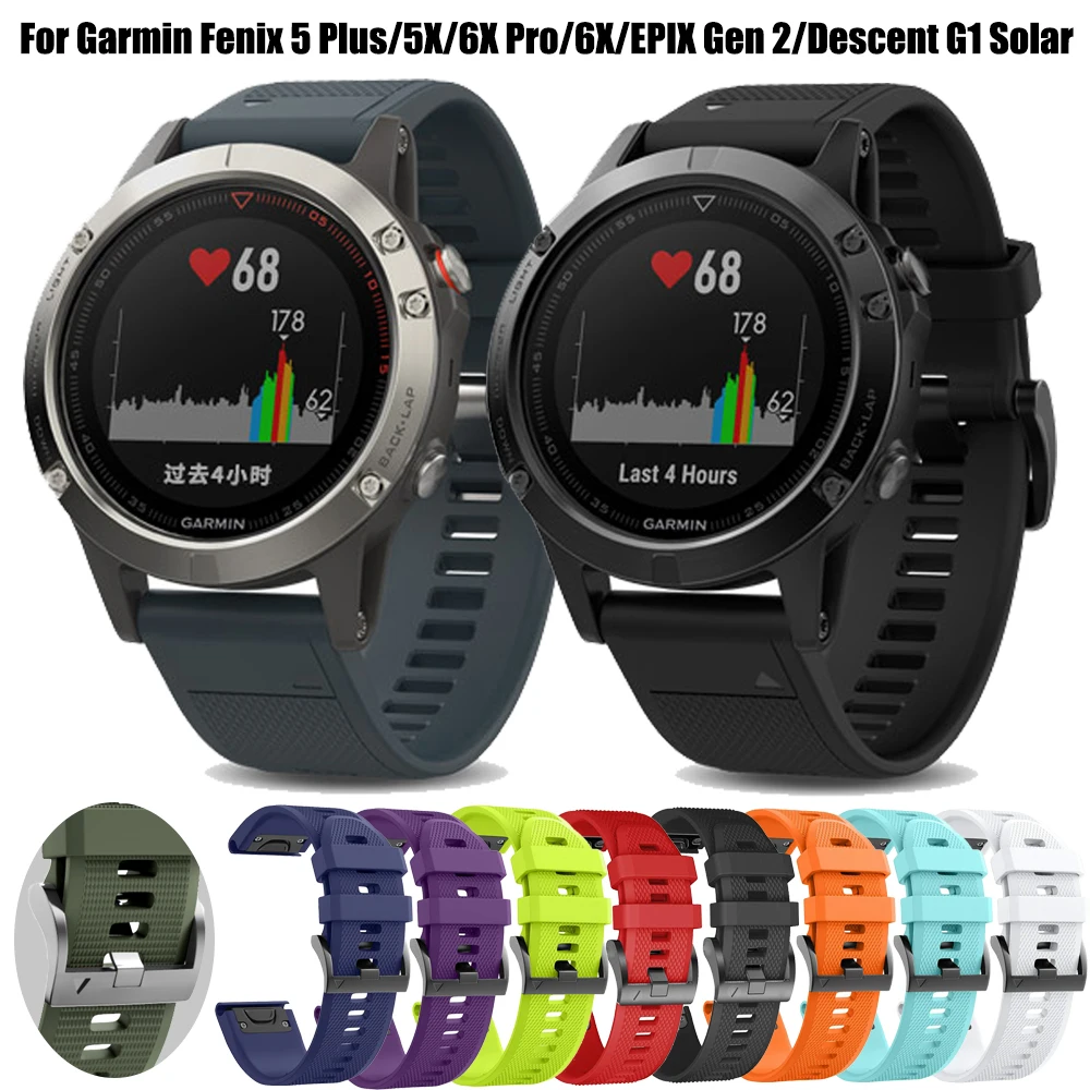 

22 26mm Quickfit Watch Strap For Garmin Fenix 6 6X Pro 5X 5 Plus 3HR 935 945 S60 Smart Accessories Silicone Watch sport wrist
