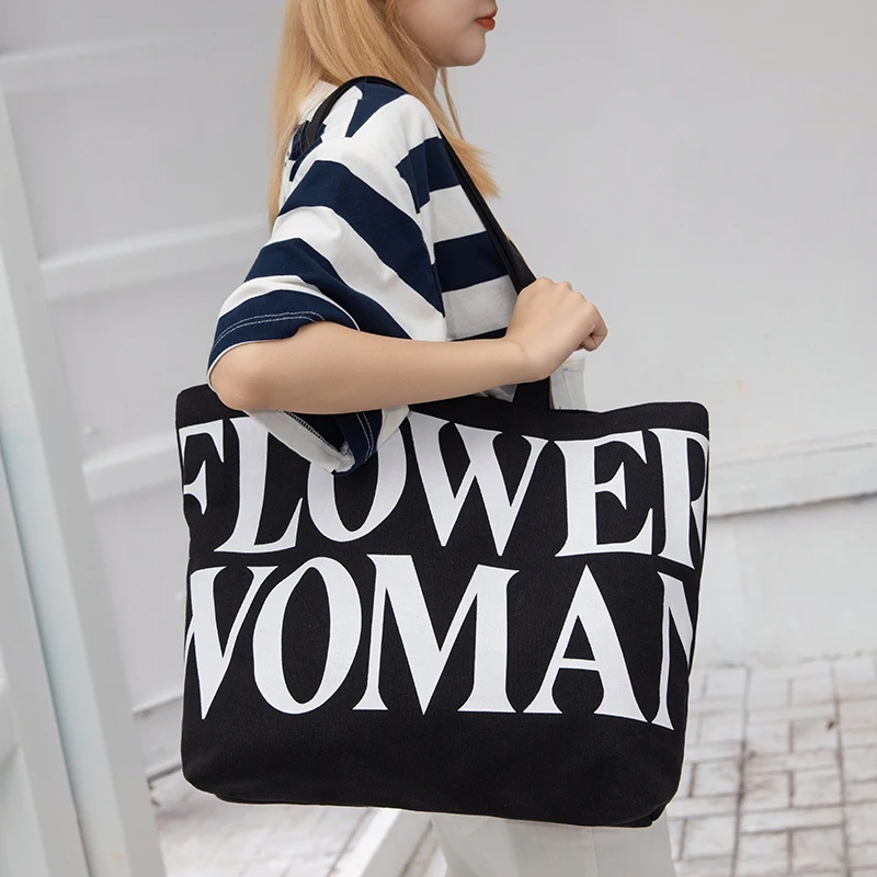 

Casual Canvas Large Capacity Tote Women Handbags Designer Brand Letters Shoulder Bags Leisure Big Shopper Bag Purse 2022