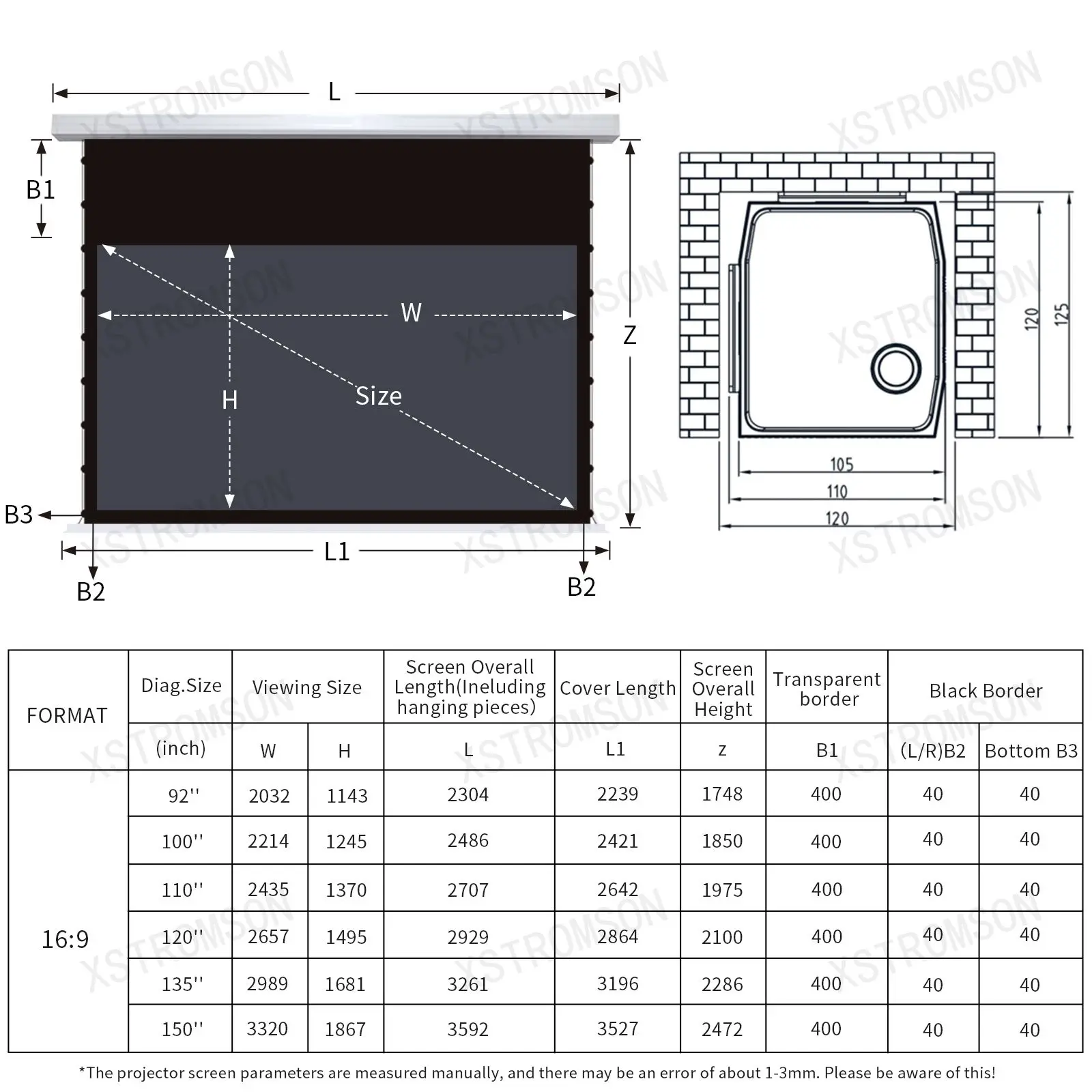 8K выдвижной экран проектора с моторизованным натяжением