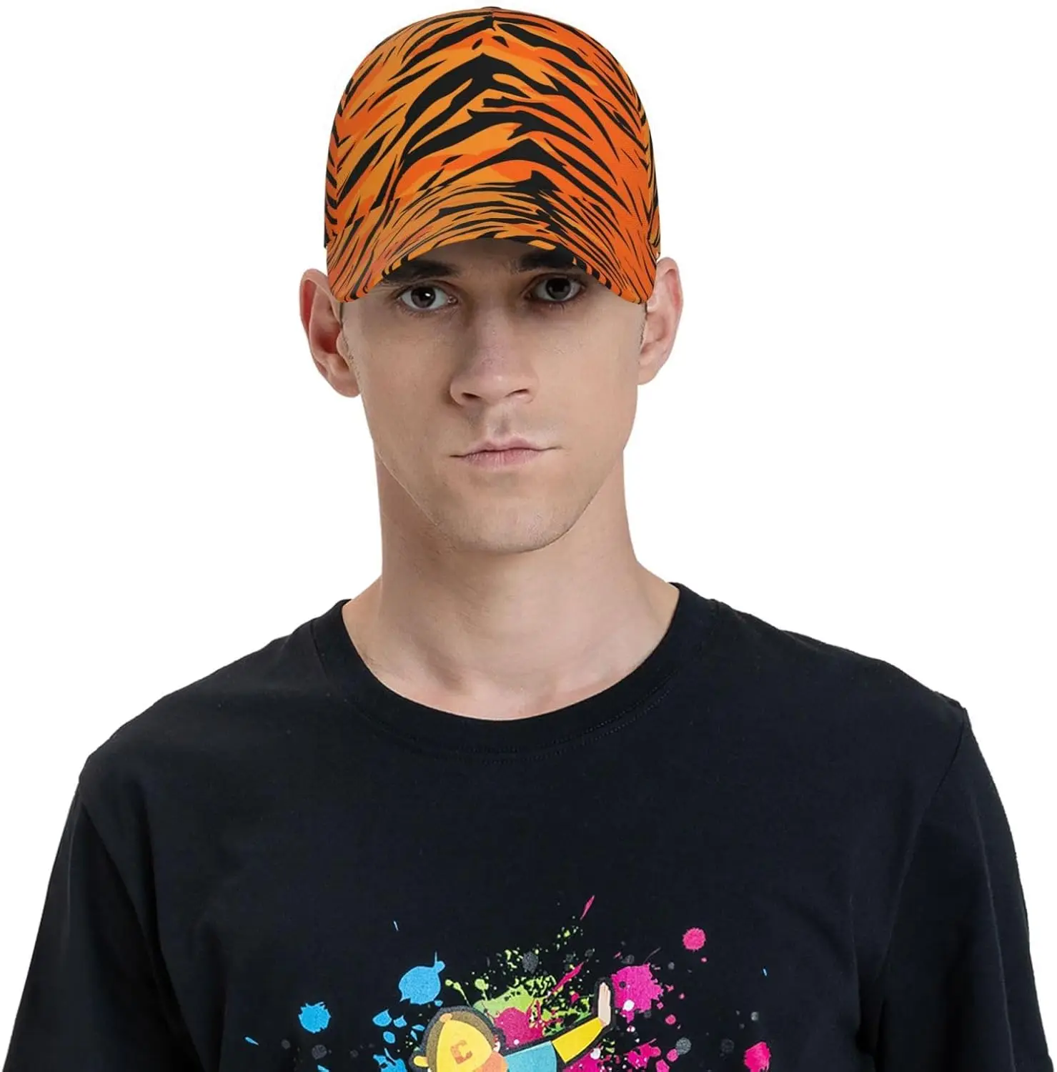 Яркая бейсболка с принтом тигровой полосы, бейсболка, шляпа Snapback для мужчин, мальчиков и девочек, летняя кепка-дальнобойщик в стиле хип-хоп (art.: 3920d4634eebc) - 3920d4634eebc