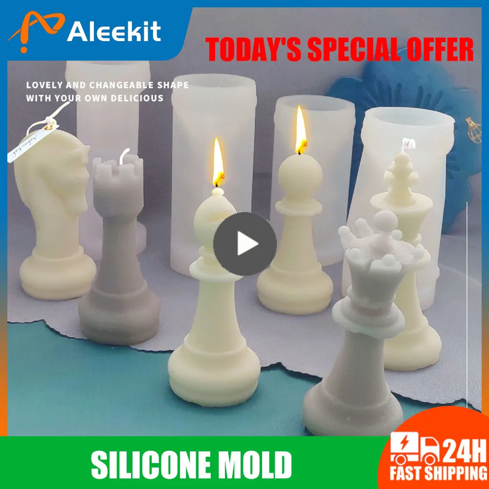 

New Fashion 3D International Chess Silicone Mold Chess Piece Mould DIY Handmade Christmas Party Jewelry Gift Making Accessories