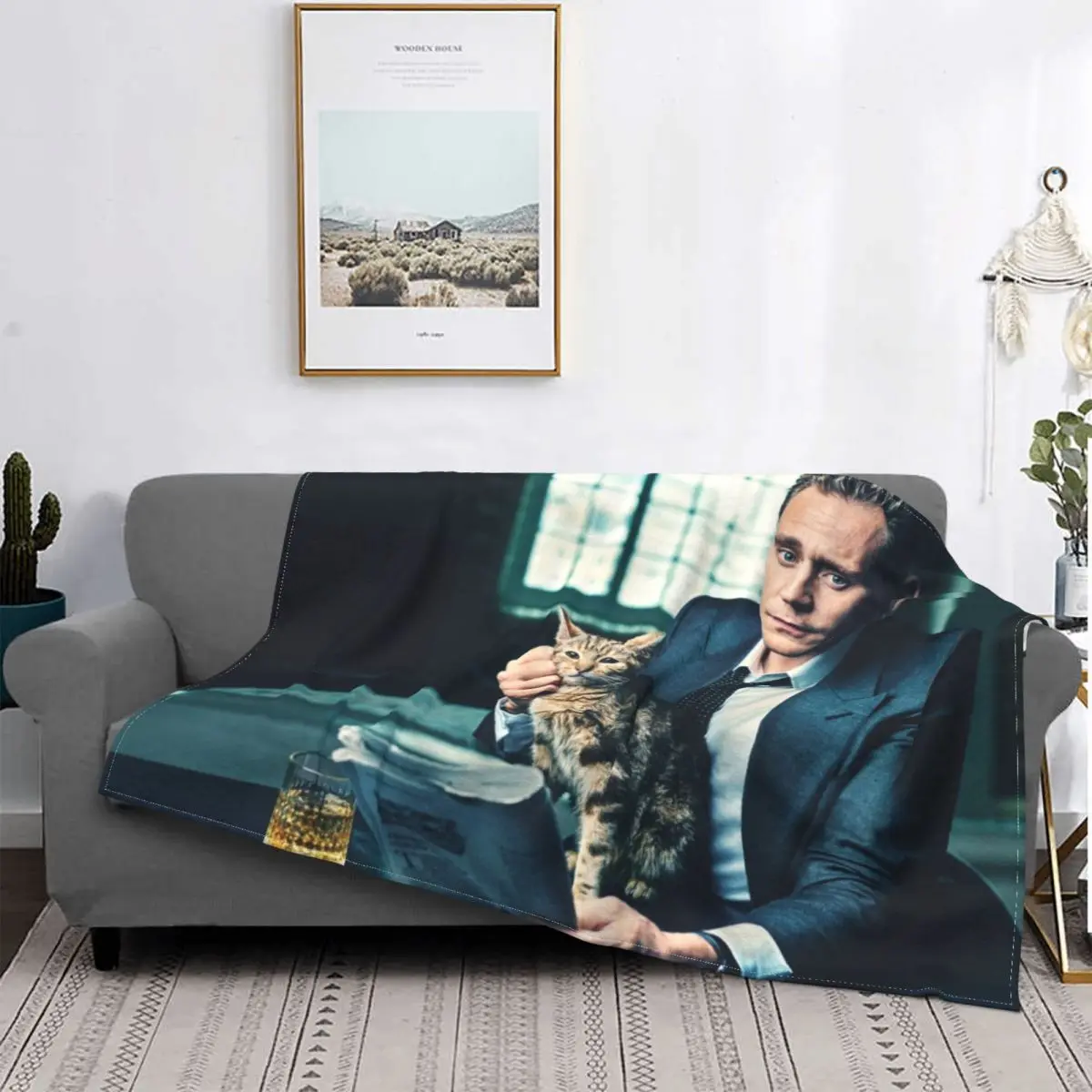

Wallpaper Hiddleston Tom Blankets Warm Flannel Actor Throw Blanket for Bedroom Office Bedspreads