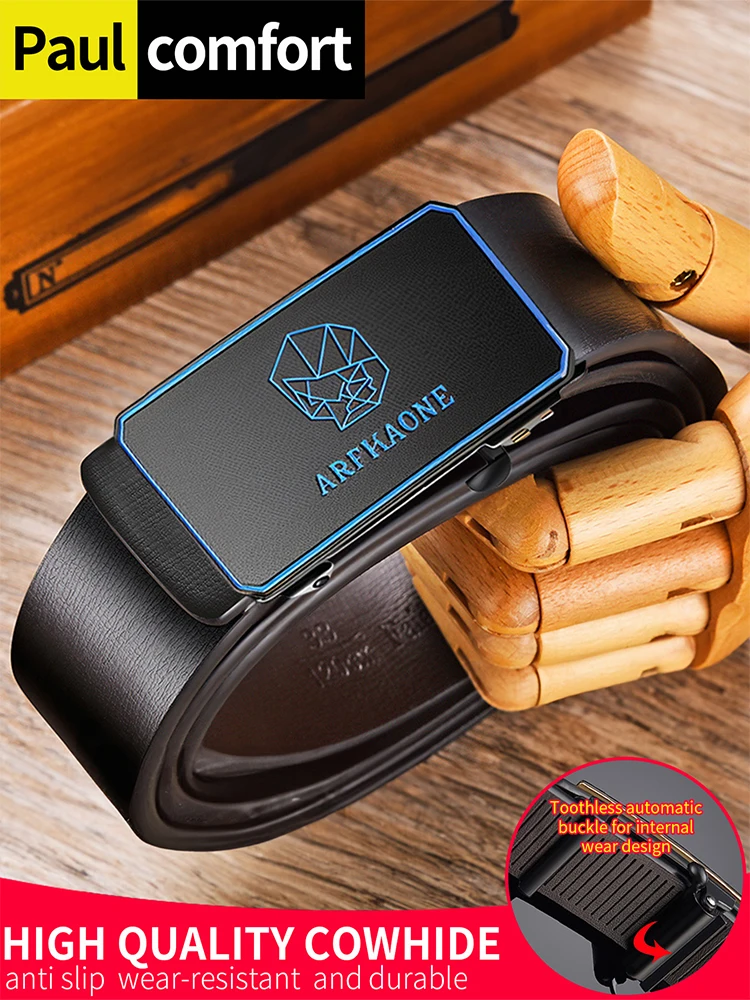 Мужские джинсы с автоматической пряжкой 12 созвездий из ПУ кожи