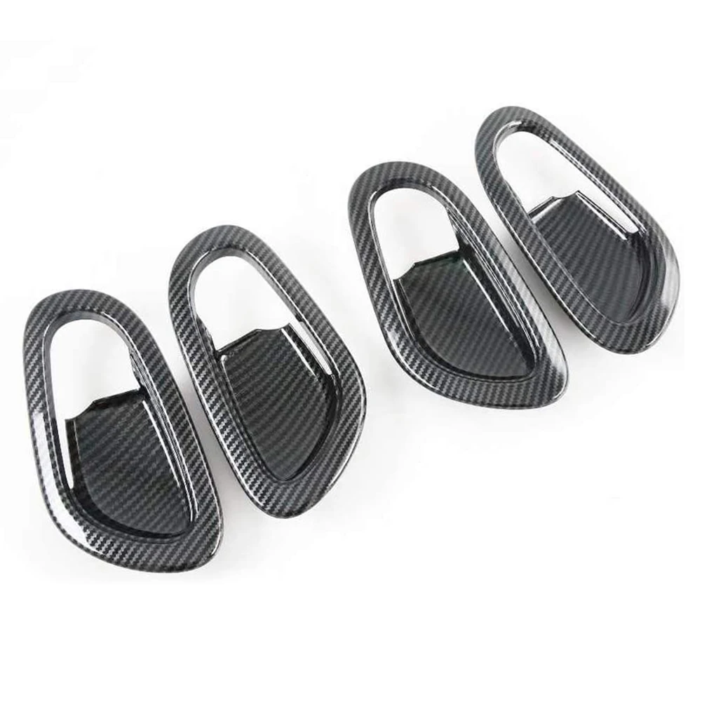 

for Navara NP300 2016-2021 Carbon Fibre Car Inner Door Handle Bowl Protector Frame Cover Trim Sticker Accessories