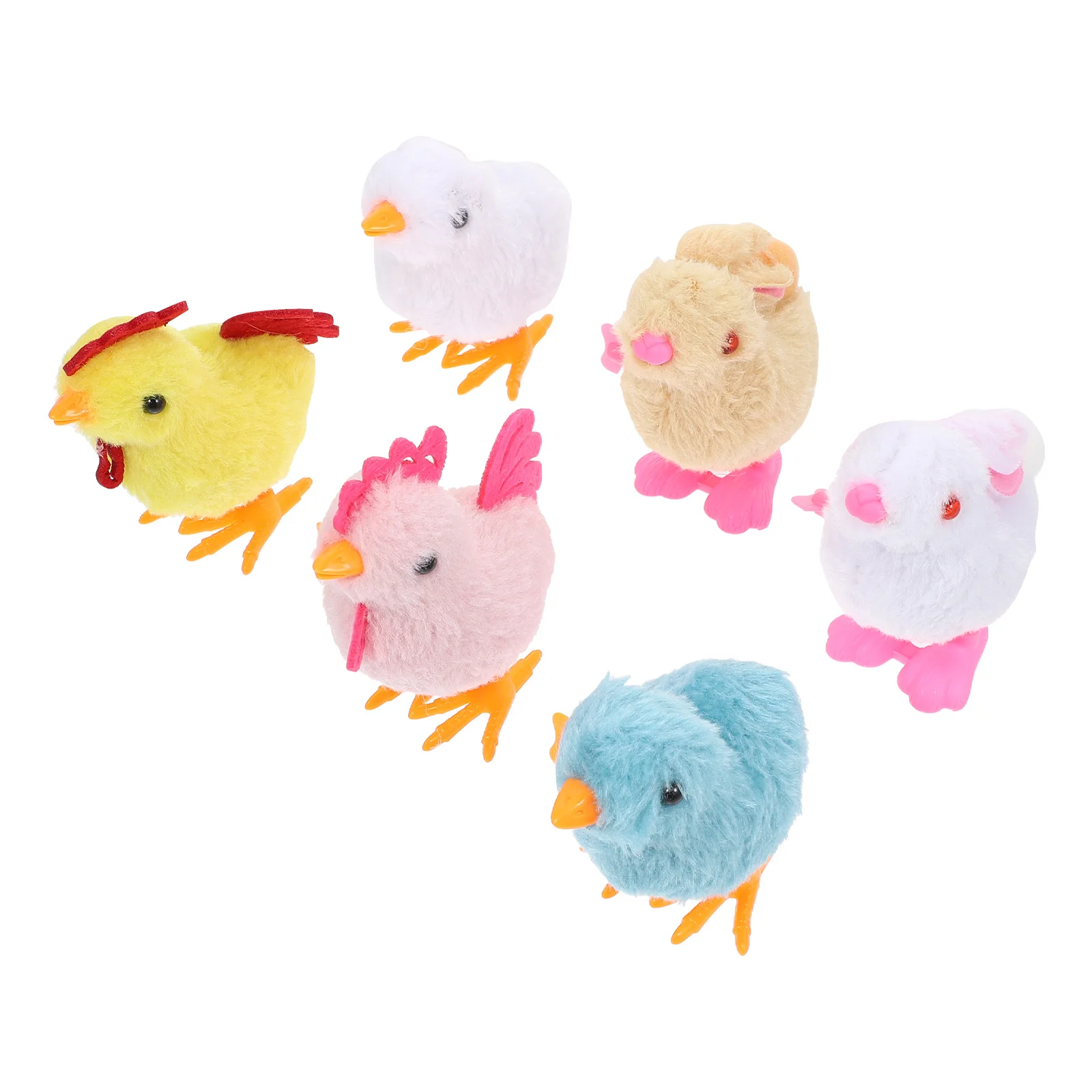 

6Pcs Children Plastic Clockwork Plaything Walking Chicken Rabbit Toys Desktop Adorns