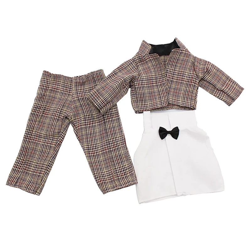 

1Set Man's Suit Coat+Shirt+Pants Wear Fit 18 Inch Doll Male Doll Clothes Suit Suit Simulation Doll Clothes Accessories