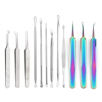 3 10pcs blackhead comedone acne pimple blemish extractor remover stainless steel needles remove tool face skin care pore cleaner