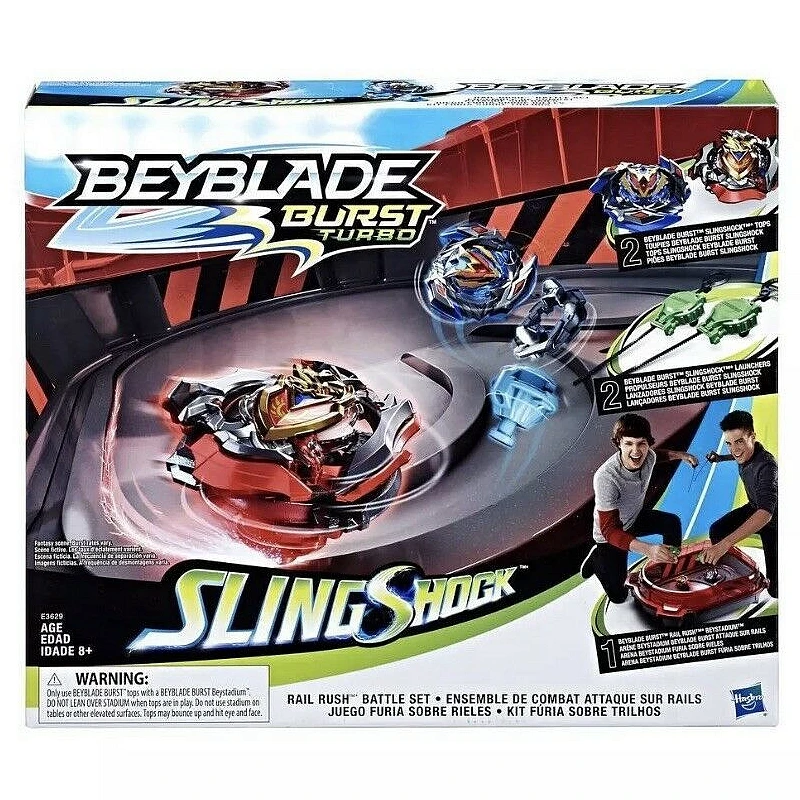 

Genuine Beyblade Burst Turbo Slingshock Rail Rush Arena (E3629) Beystadium Spinning Blades