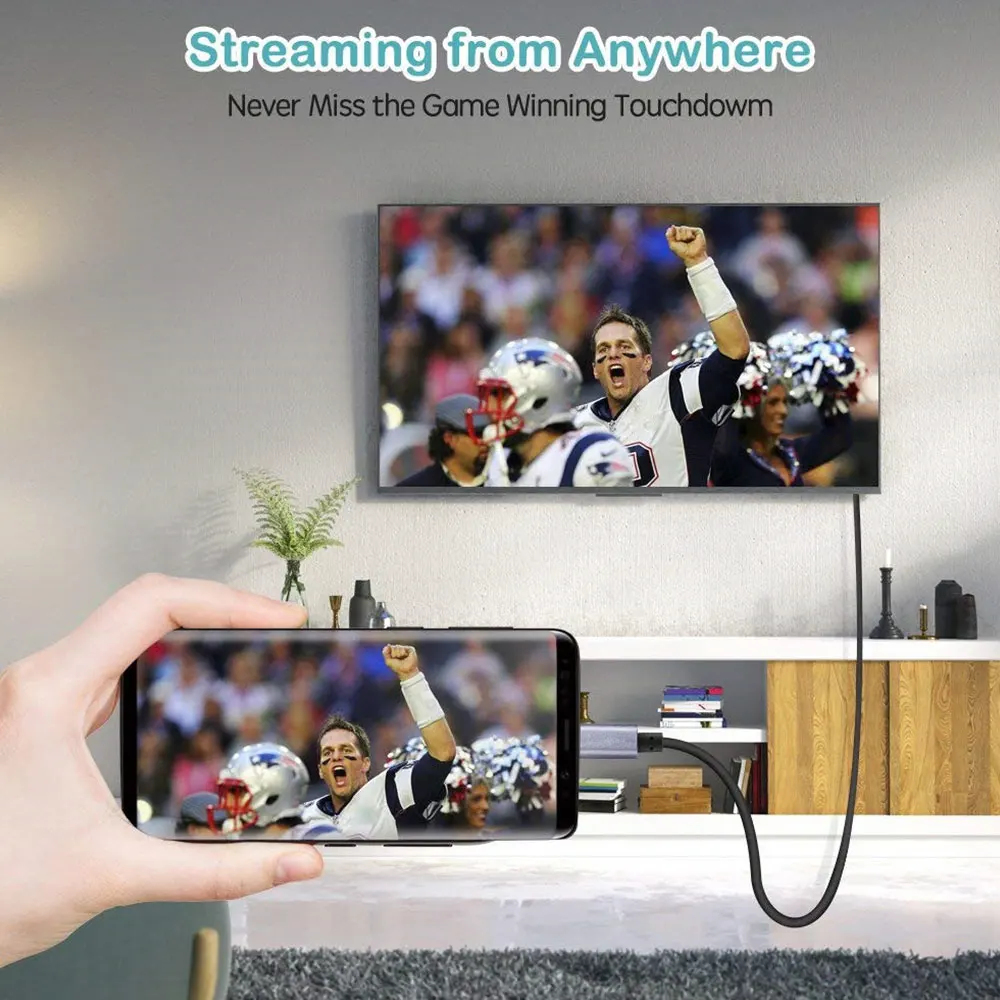 2 м HDMI-совместимый кабель Micro USB Тип C к HDMI преобразователь HDTV TV Цифровой AV адаптер