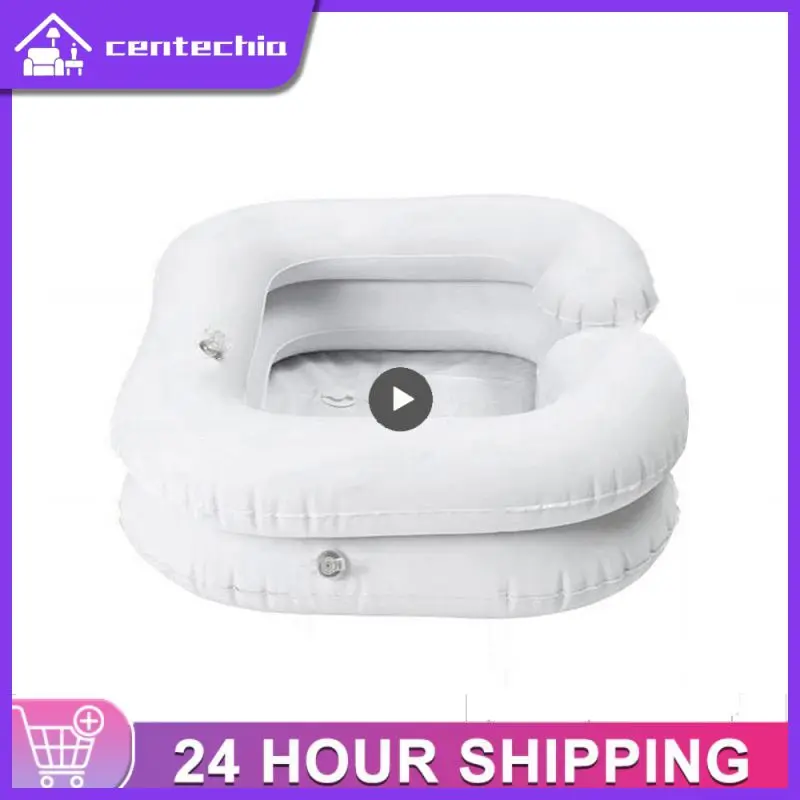 

Portable Inflatable Sink Hair Wash Basin PVC Shampoo Basin Foldable Sink For Elderly Disabled Nursing Bed Rest Nursing Aid Sink