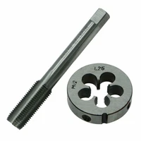 1 set 12mm x 1 25 hss metric right hand tap and die set m12 x 1 25mm pitch hand tools and equipment straight tap sleeve