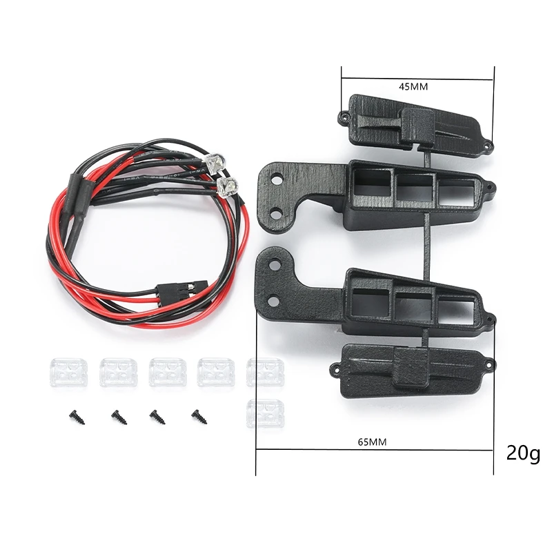 

Front Bumper Lights Built-in Spotlight Lamp Bar for Traxxas TRX4 2021 Ford Bronco 1/10 RC Crawler Car Upgrade Parts