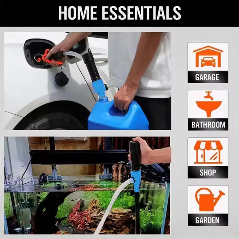 Электрический масляный насос сифон переносной для жидкости ручной работает от