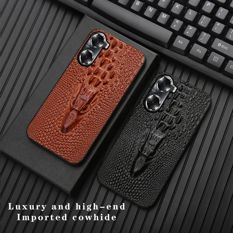 

For Huawei NOVA 9 Pro 8pro 7 Case Leather cowhide crocodile head martphone case For HONOR 60 PRO Honor50 SE P50 case