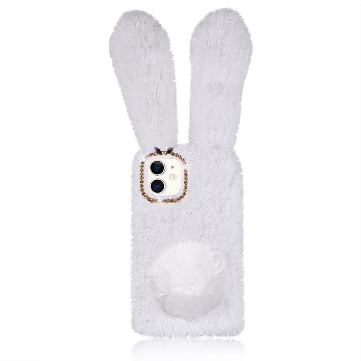 Белый 61 дюймовый плюшевый чехол для телефона с рисунком кролика