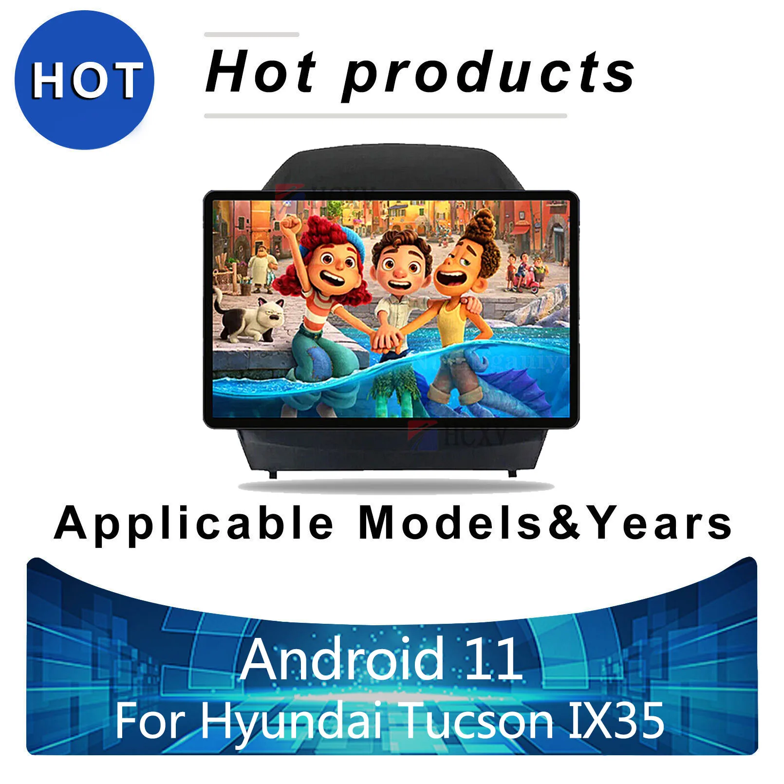 

2K 12,9 "Android 11 радио для Hyundai Tucson IX35 2010-2015 автомобильное Стерео GPS Navi