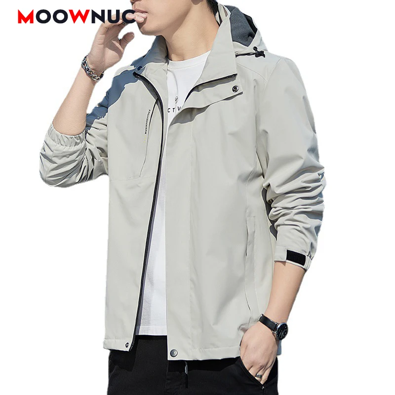

Coats Male 2023 Winter Windbreaker Men's Jacket Autumn New Outdoors Overcoat Youth Windproof Hombre Casual Coveral Warm MOOWNUC
