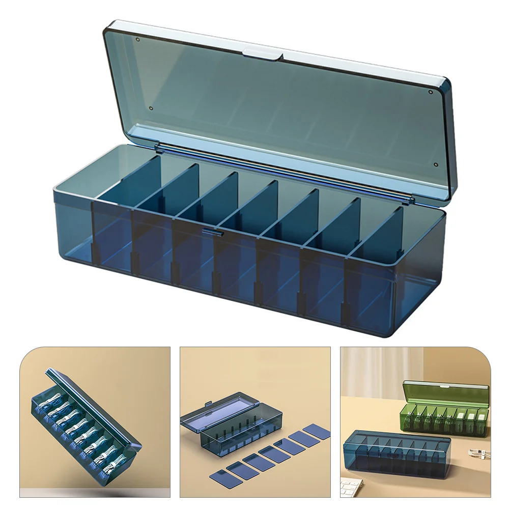 

2pcs Cable Management Box Compartment USB Cord Dust-proof Storage Box Phone Organizer Boxes for