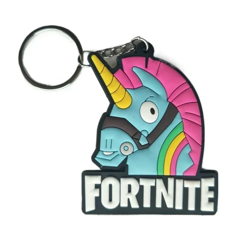 Фото Брелок для ключей из ПВХ по игре Fortnite, милый парный брелок для сумки/автомобиля, подвеска, детский подарок на день рождения №2