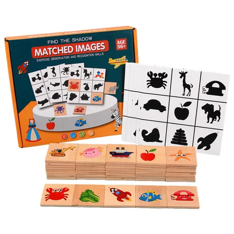 

Match Game For Kids Fun Shadow Pattern Memory Matching Cards Toddler Board Game Wooden Developmental And Educational Toy For