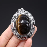 natural stone pendants vintage antique silver alloy onyx for jewelry making diy women necklace earring crafts