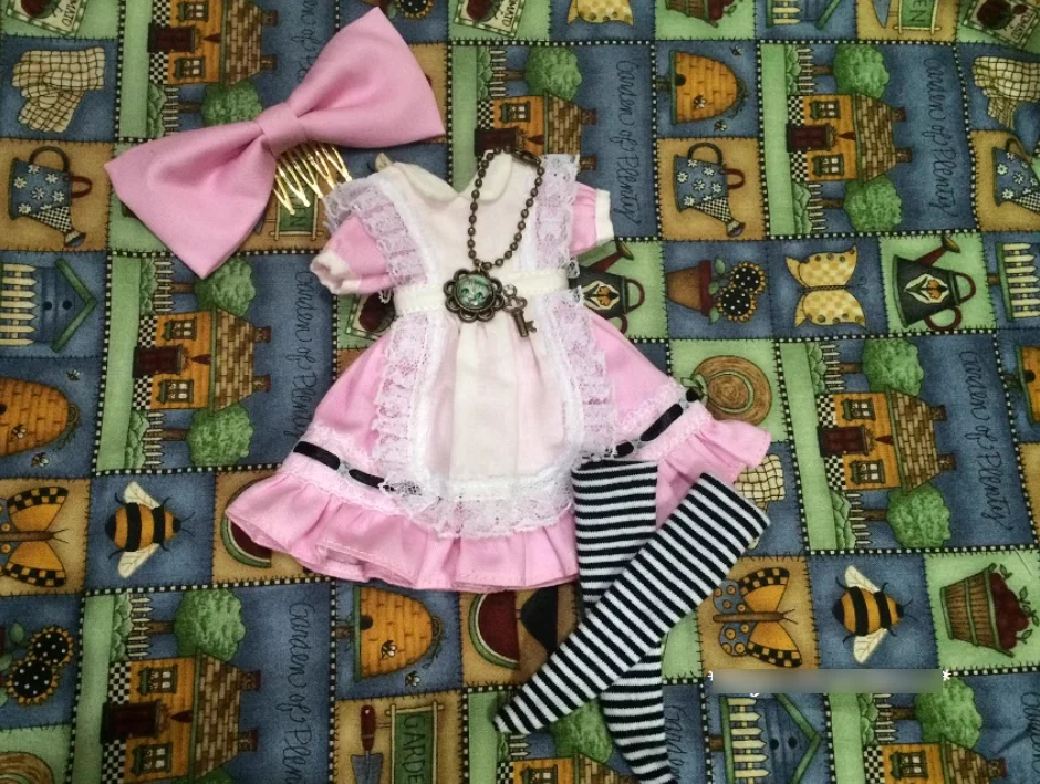 4шт Alice Blythe/Landoudou одежда Головные уборы юбка фартук носки 1/6 30см (подходят для fr pp