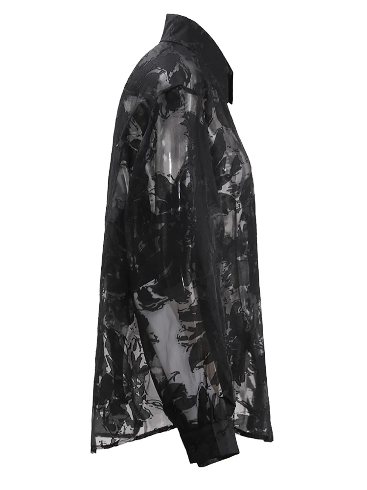 EAM женская черно-белая тонкая перспективная блузка большого размера новая