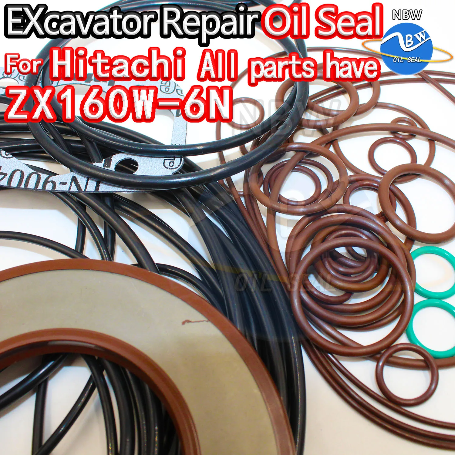 

For HITACHI ZX160W-6N Excavator Oil Seal Kit High Quality Repair Hit ZX160W 6N Center Joint Gasket Nitrile NBR Nok Washer Skf