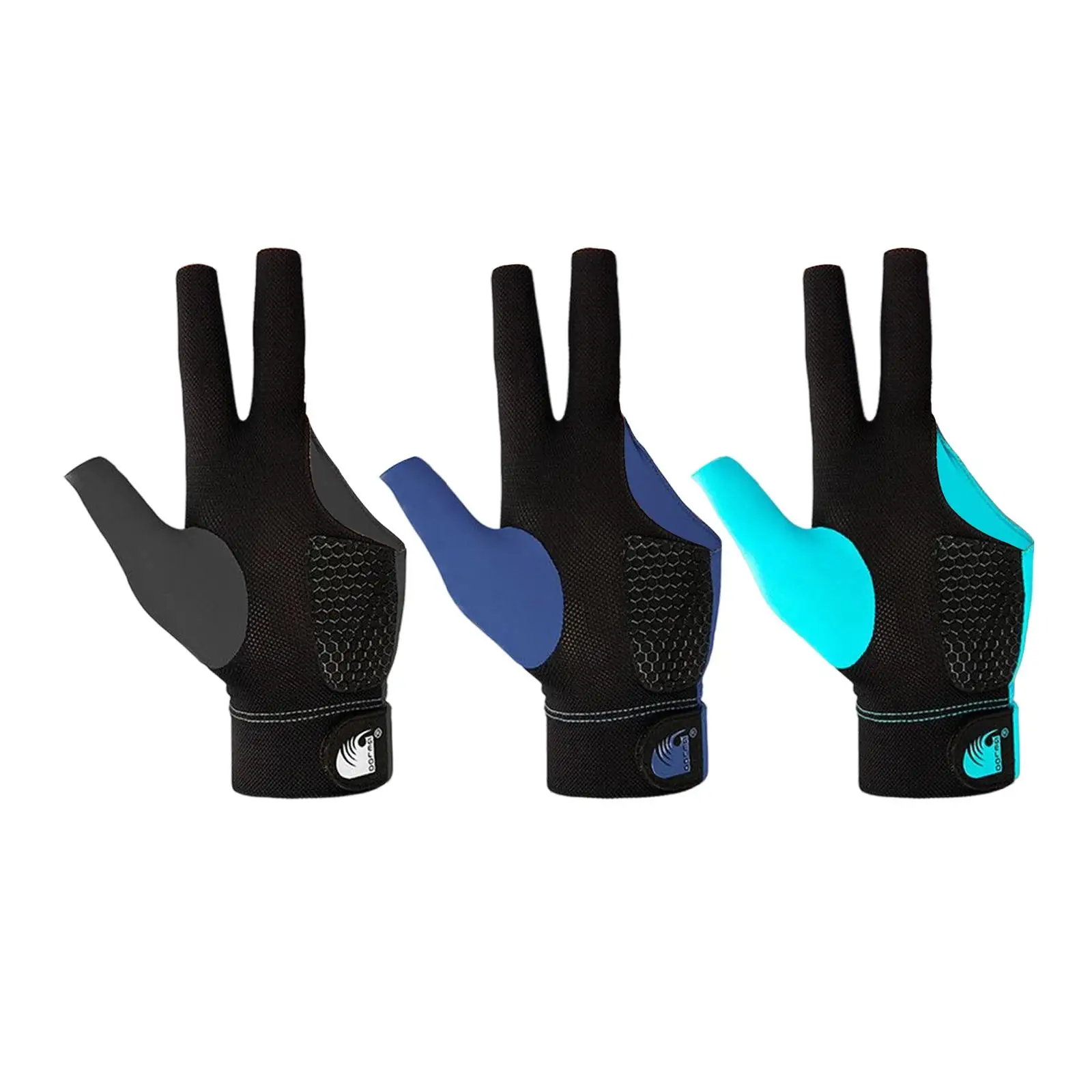 

3 Finger Billiards Gloves Left Hand for Women Men Unisex Handwear Snooker Cue Glove