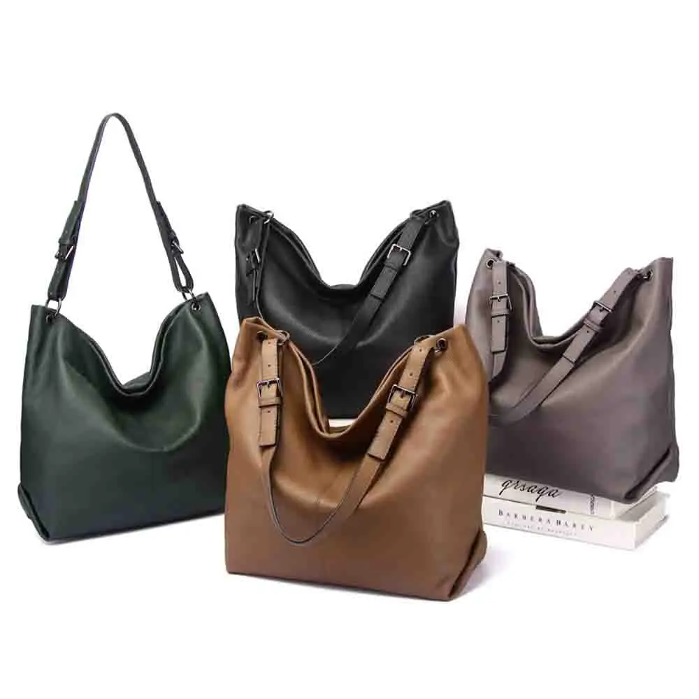 

Motingsome Winter New Genuine Leather Shoulder Bag for Women Cowhide Casual Tote Bag Simple Ladies Work Daily Bucket Bag 2023