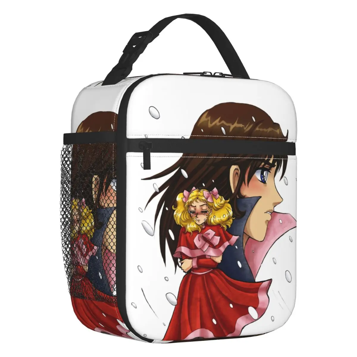 Cartoon Candy Candy Terry Snow Portable Lunch Boxes Multifunction Anime Cooler Thermal Food Insulated Lunch Bag Office Work