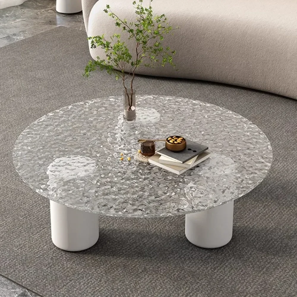 Роскошный стеклянный кофейный столик для гостиной в скандинавском стиле