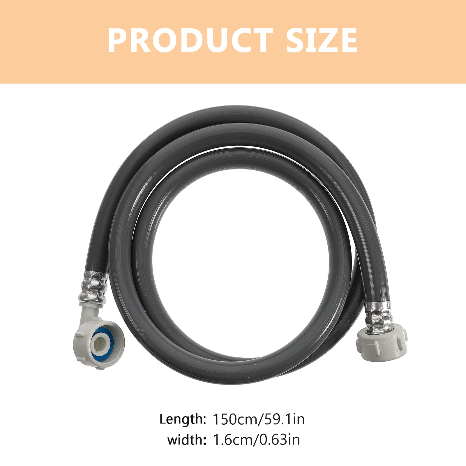 

2 Pcs Washing Machine Inlet Pipe Pvc Fittings Water Hose Supply Fully Automatic Washer