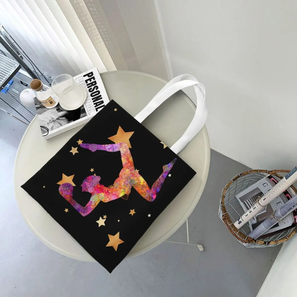 Гимнастика звезды Gymtime Холщовая Сумка-тоут многоразовые большой емкости